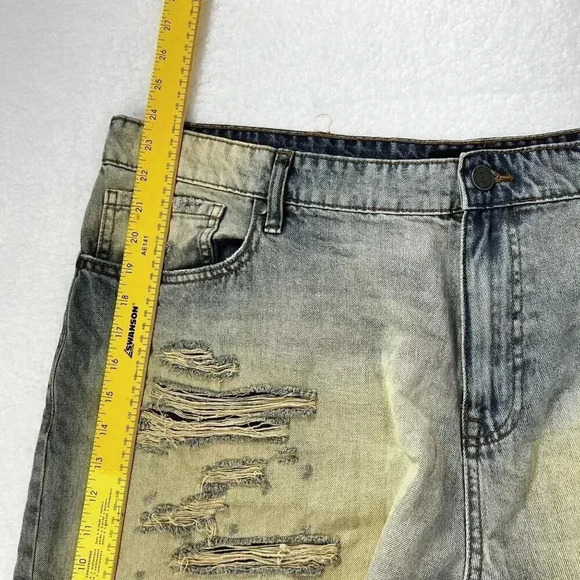 Jordan Craig Shredded Lager Men Shorts J3164SX Size 44 Blue Grunge Rock - Picture 14 of 16